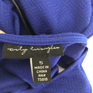 Blue fit and flare dress